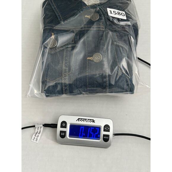 Est 1989 Place Jacket Girls Size L 10/12 Denim Button Front Stretch Blue Denim - Picture 10 of 10